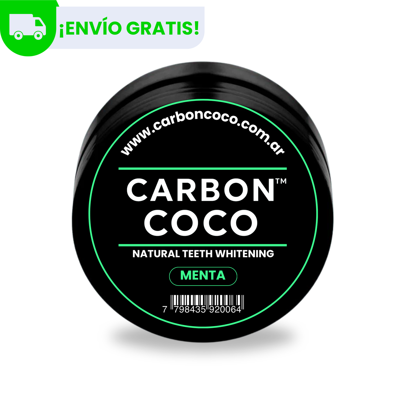 Carbón Coco™ Blanqueador Dental Sabor Menta