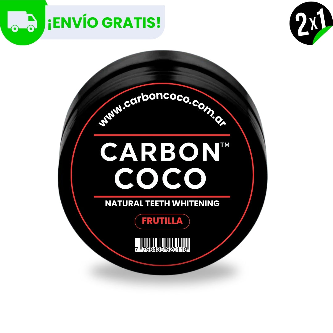 Carbón Coco™ Blanqueador Dental Sabor Frutilla