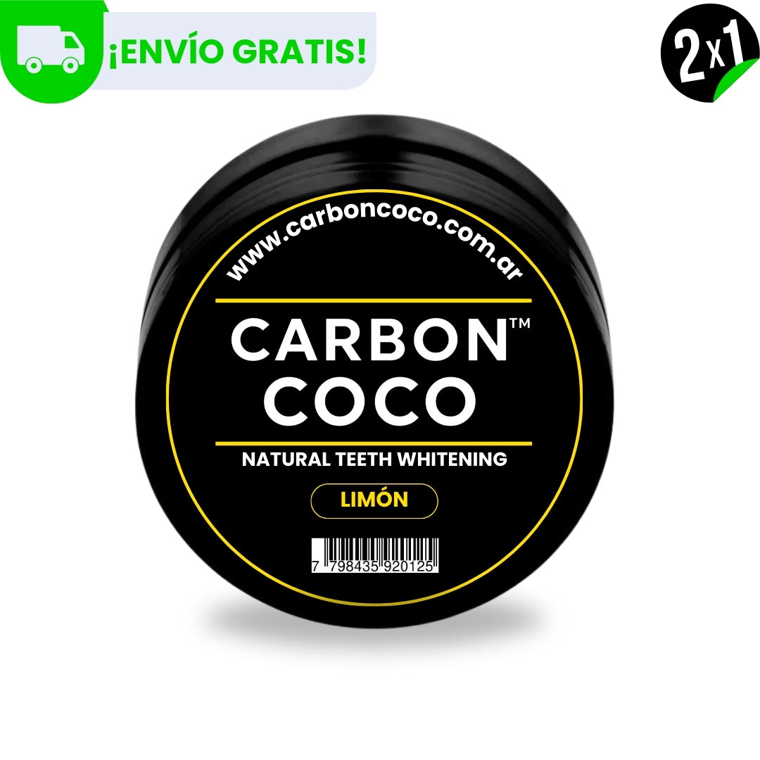 Carbón Coco™ Blanqueador Dental Sabor Limón